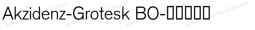 Akzidenz-Grotesk BO字体转换